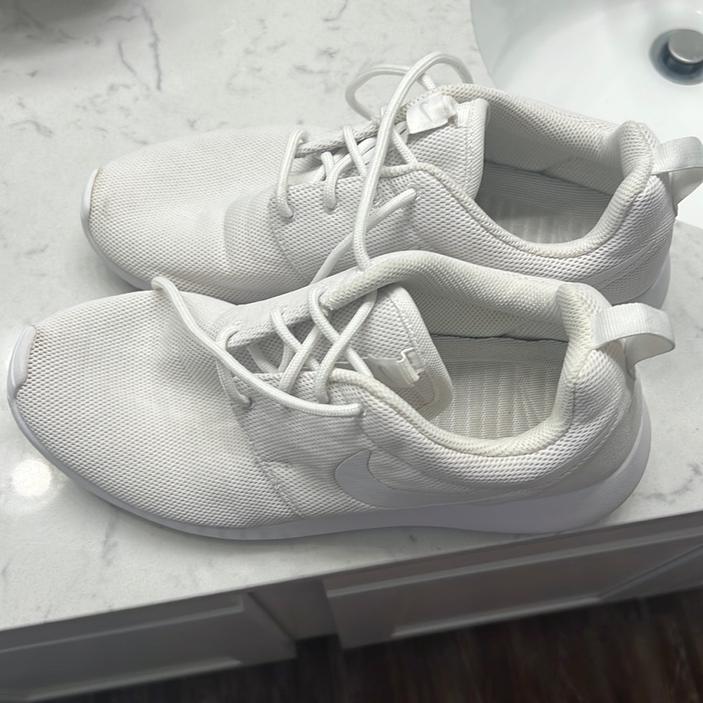 All white Nikes